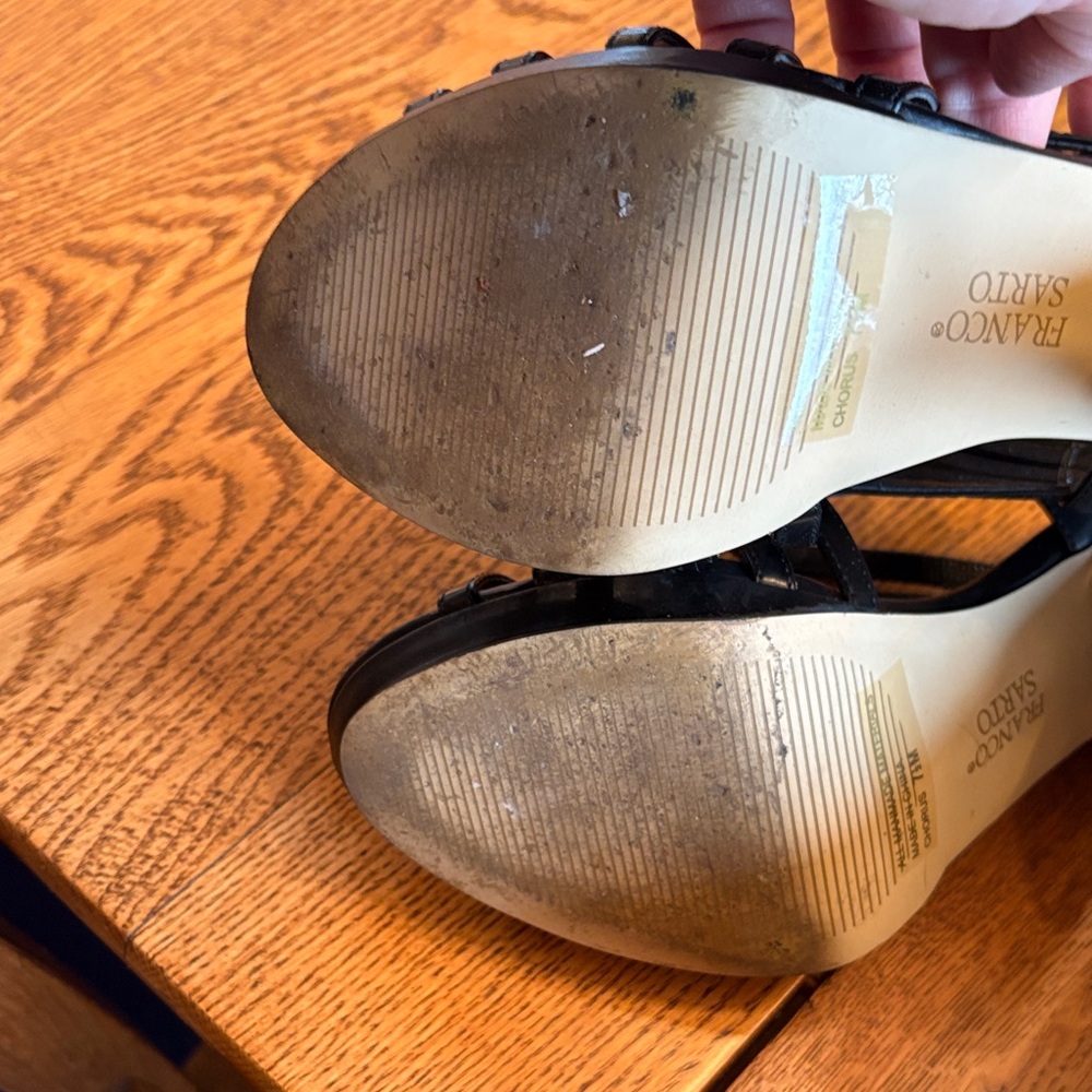 Franco Sarto Women's Black Strappy Sandals - Picture 5 of 5